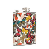 Retro Blumenmuster 2 Flachmann (Rechts)