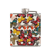 Retro Blumenmuster 2 Flachmann (Rückseite)