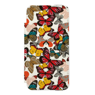Retro Blumenmuster 2 Incipio Watson™ iPhone 5 Geldbörsen Hülle