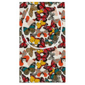 Retro Blumenmuster 2 Kleine Geschenktüte (Rückseite)