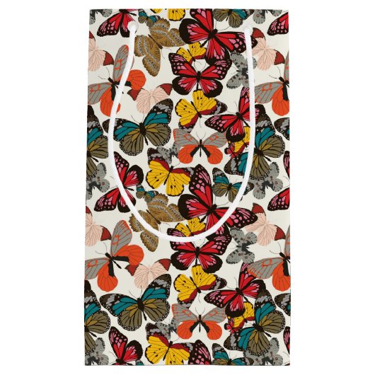 Retro Blumenmuster 2 Kleine Geschenktüte (Vorderseite)