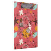 Retro Blumenmuster 2 Klemmbrett (Rechts)