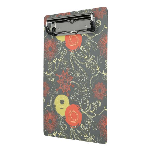 Retro Blumenmuster 2 Mini Klemmbrett (Gewinkelt2)