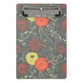 Retro Blumenmuster 2 Mini Klemmbrett (Vorderseite)