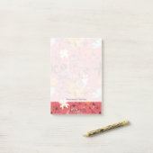 Retro-Blumenmuster 2 Post-it Klebezettel (Auf Schreibtisch)