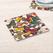 Retro Blumenmuster 2 Rechteckiger Pappuntersetzer (angewinkelt)