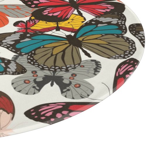 Retro Blumenmuster 2 Schneidebrett (Ecke)