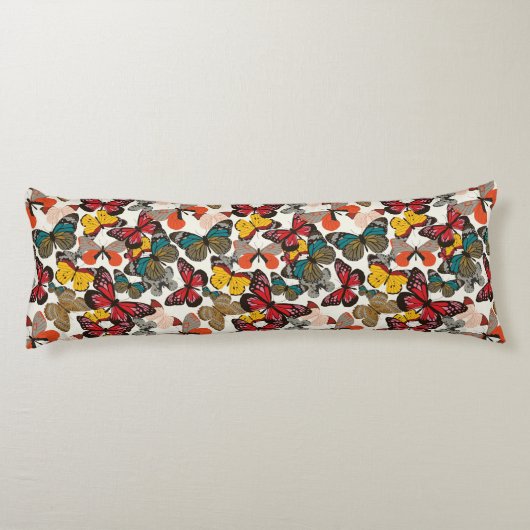 Retro Blumenmuster 2 Seitenschläferkissen (Rückseite)