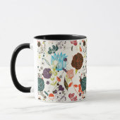 Retro Blumenmuster 2 Tasse (Links)