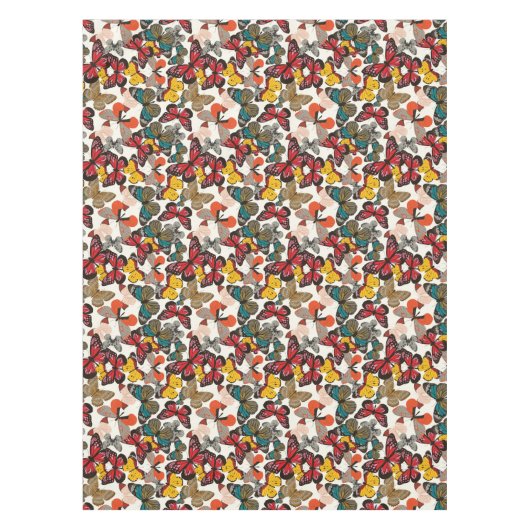 Retro Blumenmuster 2 Tischdecke (Vorderseite)