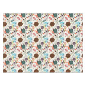 Retro Blumenmuster 2 Tischdecke (Vorderseite (Horizontal))