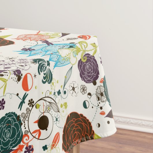 Retro Blumenmuster 2 Tischdecke (Beispiel)