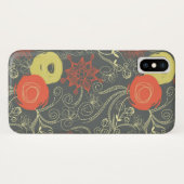 Retro Blumenmuster 3 Case-Mate iPhone Hülle (Rückseite (Horizontal))