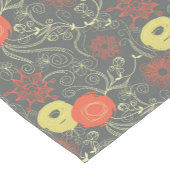 Retro Blumenmuster 3 Kurzer Tischläufer (Ecke)