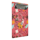 Retro Blumenmuster 3 Mini Klemmbrett (Schrägansicht)