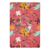 Retro Blumenmuster 3 Mini Klemmbrett (Rückseite)