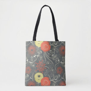 Retro Blumenmuster 3 Tasche