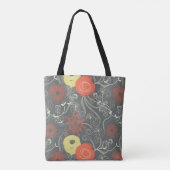 Retro Blumenmuster 3 Tasche (Rückseite)