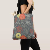 Retro Blumenmuster 3 Tasche (Von Nahem)