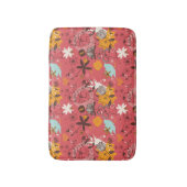 Retro Blumenmuster 4 Badematte (Vorderseite Vertikal)