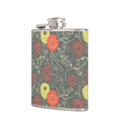 Retro Blumenmuster 4 Flachmann (Links)