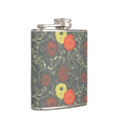 Retro Blumenmuster 4 Flachmann (Rechts)