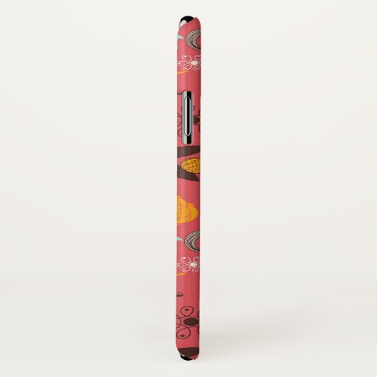 Retro Blumenmuster 6 Case-Mate iPhone Hülle (Hinten/Rechts)