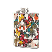 Retro Blumenmuster 6 Flachmann (Links)