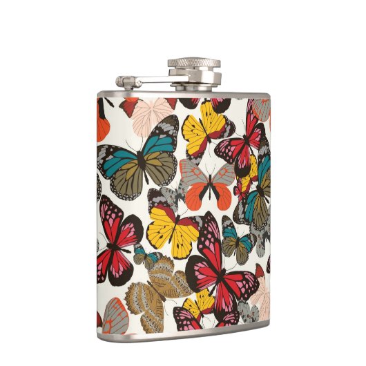 Retro Blumenmuster 6 Flachmann (Rechts)