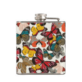 Retro Blumenmuster 6 Flachmann (Rückseite)