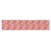 Retro Blumenmuster 6 Kurzer Tischläufer (Horizontal)