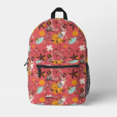 Retro-Blumenmuster 7 Bedruckter Rucksack (Vorderseite)