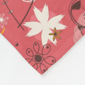 Retro Blumenmuster 7 Fleecedecke (Ecke)