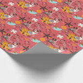Retro-Blumenmuster 7 Geschenkpapier (Ecke)