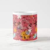 Retro-Blumenmuster 7 Jumbo-Tasse (Vorderseite)
