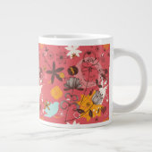 Retro-Blumenmuster 7 Jumbo-Tasse (Rechts)