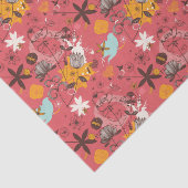 Retro Blumenmuster 7 Seidenpapier (Ausschnitt)