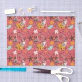 Retro Blumenmuster 7 Seidenpapier (Handwerk)