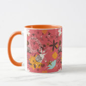 Retro Blumenmuster 7 Tasse (Links)