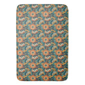 Retro-Blumenmuster Badematte (Vorderseite Vertikal)