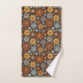 Retro-Blumenmuster Badhandtuch Set (Handtuch)