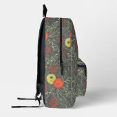 Retro-Blumenmuster Bedruckter Rucksack (Links)