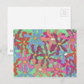 Retro-Blumenmuster Boho-Design Postkarte (Vorne/Hinten)
