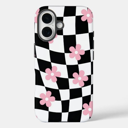 Retro-Blumenmuster Case-Mate iPhone Hülle (Rückseite)