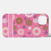 Retro-Blumenmuster Case-Mate iPhone Hülle (Rückseite (Horizontal))