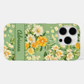 Retro-Blumenmuster Case-Mate iPhone Hülle (Rückseite (Horizontal))