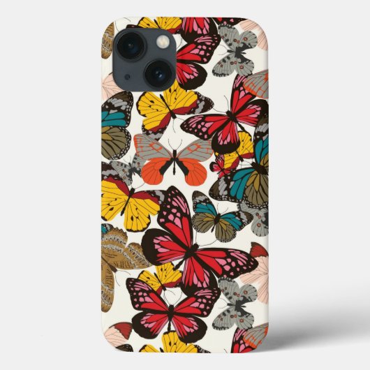 Retro-Blumenmuster Case-Mate iPhone Hülle (Rückseite)