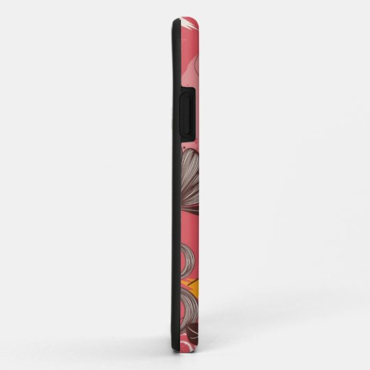 Retro-Blumenmuster Case-Mate iPhone Hülle (Hinten/Rechts)