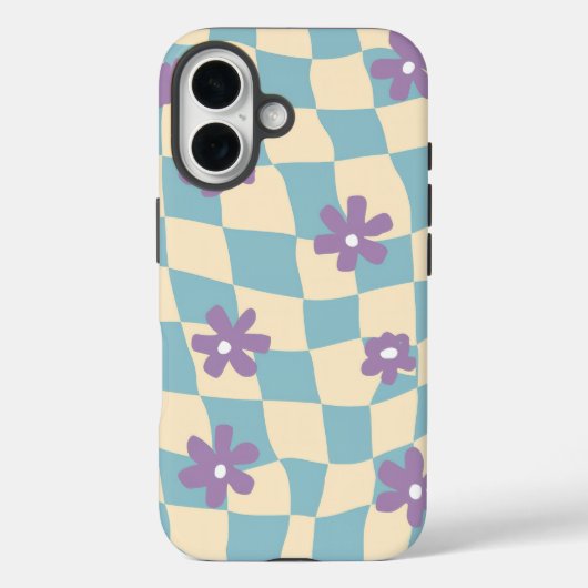 Retro-Blumenmuster Case-Mate iPhone Hülle (Rückseite)