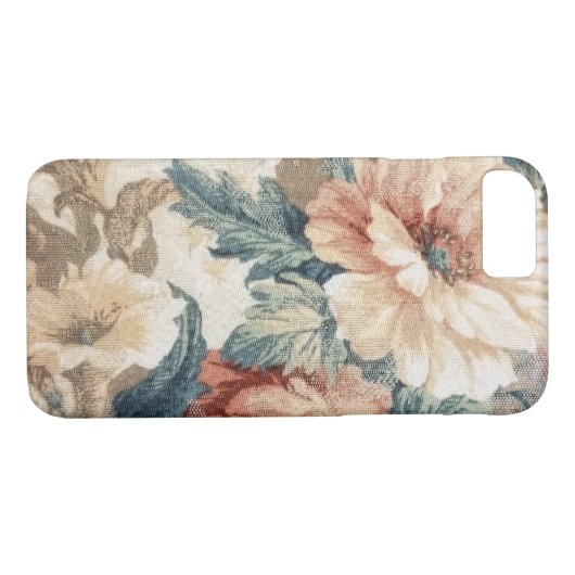 Retro-Blumenmuster Case-Mate iPhone Hülle (Rückseite (Horizontal))